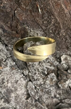 Bague brin d'herbe en laiton
