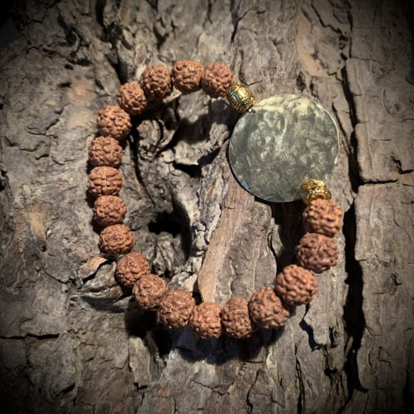 Bracelet en graines de rudraksha – Image 2