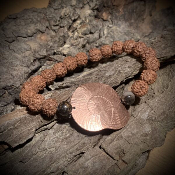 Bracelet en graines de rudraksha – Image 3