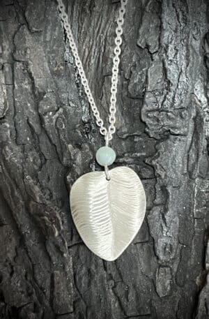 Pendentif feuille en argent 925 certifié