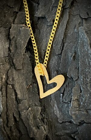 Pendentif cœur en laiton
