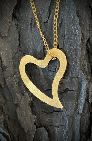 Pendentif cœur en laiton