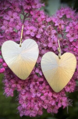 Boucles d'oreilles cœur étincelant